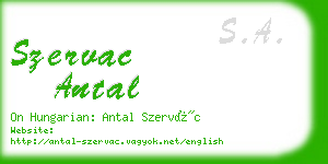 szervac antal business card